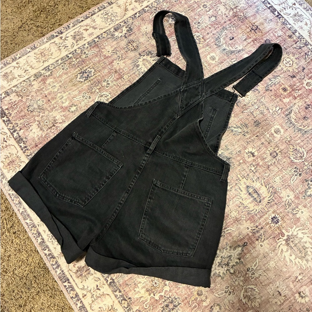 Women's FP Black Denim Overalls - Picture 6 of 7